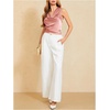image:imageMakeMeChic Womens Draped Cowl Neck Tops Satin Tank Tops Silk Office Work Shirts Summer BlousesDusty Pink a