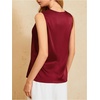 image:imageMakeMeChic Womens Draped Cowl Neck Tops Satin Tank Tops Silk Office Work Shirts Summer BlousesRed a