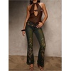 image:imageMakeMeChic Womens Faux Leather Halter Tops Open Back Buckle Cut Out Sleeveless Y2k TankMocha Brown