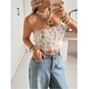 image:imageMakeMeChic Womens Furry Sequin Summer Tube Tops Strapless Sleeveless Going Out Tops Y2K OutfitsApricot