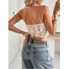 image:imageMakeMeChic Womens Furry Sequin Summer Tube Tops Strapless Sleeveless Going Out Tops Y2K OutfitsApricot