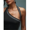 image:imageMakeMeChic Womens Halter Tops Backless Studded Asymmetrical Fitted Club Rave Grunge TankBlack