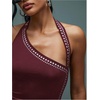 image:imageMakeMeChic Womens Halter Tops Backless Studded Asymmetrical Fitted Club Rave Grunge TankBurgundy