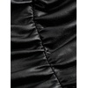 image:imageMakeMeChic Womens Leather Gold Tops Summer Tube Tops Ruched Sleeveless Slim Fit Strapless Club Concert ShirtsBlack