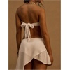 image:imageMakeMeChic Womens Linen Strapless Tube Top Backless Summer Beach Going Out Crop TopsWhite