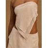 image:imageMakeMeChic Womens Linen Strapless Tube Top Backless Summer Beach Going Out Crop TopsWhite