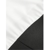 image:imageMakeMeChic Womens Long Sleeve Work Blouse Casual Color Block V Neck Split Dress ShirtBlack and White