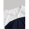 image:imageMakeMeChic Womens Long Sleeve Work Blouse Casual Color Block V Neck Split Dress ShirtBlue B
