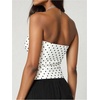 image:imageMakeMeChic Womens Polka Dots Strapless Tube Top Backless Summer Going Out TopsWhite