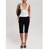 image:imageMakeMeChic Womens Polka Dots Tank Top Deep V Neck Y2K Lace Up Backless Corset TopsApricot