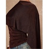 image:imageMakeMeChic Womens Poncho Tops Cape Shirts Asymmetrical Ruched Business Casual OutfitsBrown