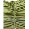 image:imageMakeMeChic Womens Ruched Strapless Tube Top Sleeveless Fitted Going Out Crop Tops with ScarfLime Green