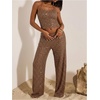 image:imageMakeMeChic Womens Sequin Tops Criss Cross Sleeveless Tie Side Y2K Going Out Cropped Tank TopsBrown