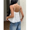 image:imageMakeMeChic Womens Summer Boho Tops Sleeveless Flared Hem Textured Y2K Camisole Crop TopsApricot