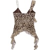 image:imageMakeMeChic Womens Summer Cheetah Print Tops Sleeveless Backless Y2K Fitted Tank TopsBrown