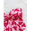 image:imageMakeMeChic Womens Summer Polka Dots Tops Strapless Tube Top Tie Front Ruched Backless Bandeau Crop TopsPink