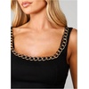 image:imageMakeMeChic Womens Summer Y2K Chain Crop Tops Square Collar Sleeveless Tank TopsBlack