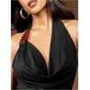 image:imageMakeMeChic Womens Y2k Deep V Cowl Neck Halter Tops Going Out Backless TopBlack