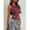 image:imageMakeMeChic Womens Y2k Tank Top Punk Sleeveless Going Out Concert Rave TopsBurgundy