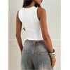 image:imageMakeMeChic Womens Y2k Tank Top Punk Sleeveless Going Out Concert Rave TopsWhite