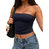 image:imageMakeMeChic Womens Polka Dots Strapless Tube Top Backless Summer Going Out TopsRoyal Blue