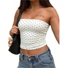 image:imageMakeMeChic Womens Polka Dots Strapless Tube Top Backless Summer Going Out TopsWhite