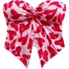 image:imageMakeMeChic Womens Summer Polka Dots Tops Strapless Tube Top Tie Front Ruched Backless Bandeau Crop TopsPink