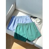 image:imageMakeMeChic Womens 2 Pack Striped Running Shorts Summer Track Workout Athletic ShortsLight Blue Green