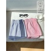 image:imageMakeMeChic Womens 2 Pack Striped Running Shorts Summer Track Workout Athletic ShortsLight Blue Pink