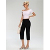 image:imageMakeMeChic Womens Going Out Capri Pants Sexy Y2K Lace Up Capri Pants High Waisted Skinny Stretchy PantsBlack Strapless