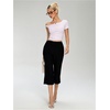 image:imageMakeMeChic Womens Going Out Capri Pants Sexy Y2K Lace Up Capri Pants High Waisted Skinny Stretchy PantsBlack Strapless