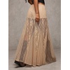 image:imageMakeMeChic Womens Lace Sheer Maxi Skirts Floral Polka Dots Ruffle Concert Boho Goth Long SkirtsApricot Floral Lace