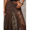 image:imageMakeMeChic Womens Lace Sheer Maxi Skirts Floral Polka Dots Ruffle Concert Boho Goth Long SkirtsBrown