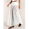 image:imageMakeMeChic Womens Lace Sheer Maxi Skirts Floral Polka Dots Ruffle Concert Boho Goth Long SkirtsWhite