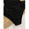 image:imageMakeMeChic Womens One Piece Swimsuit Cut Out Halter Open Back Bathing Suit SwimwearBlack