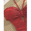image:imageMakeMeChic Womens One Piece Swimsuit Cut Out Halter Open Back Bathing Suit SwimwearRed
