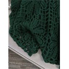 image:imageMakeMeChic Womens Plus Size Crochet Boho Tops Summer Vacation Beach Cover Ups SweaterDark Green