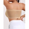 image:imageMakeMeChic Womens Plus Size Strapless Bras Front Closure Half Push Up Bra Bandeau Wireless Bralette for Large BustApricot