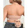 image:imageMakeMeChic Womens Plus Size Strapless Bras Front Closure Half Push Up Bra Bandeau Wireless Bralette for Large BustApricot C