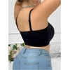 image:imageMakeMeChic Womens Plus Size Strapless Bras Front Closure Half Push Up Bra Bandeau Wireless Bralette for Large BustBlack B