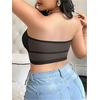 image:imageMakeMeChic Womens Plus Size Strapless Bras Front Closure Half Push Up Bra Bandeau Wireless Bralette for Large BustBlack C