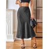 image:imageMakeMeChic Womens Polka Dots Skirt Satin Summer Ruffle Hem Maxi SkirtBlack