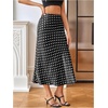 image:imageMakeMeChic Womens Polka Dots Skirt Satin Summer Ruffle Hem Maxi SkirtBlack