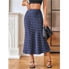 image:imageMakeMeChic Womens Polka Dots Skirt Satin Summer Ruffle Hem Maxi SkirtBlue