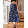 image:imageMakeMeChic Womens Polka Dots Skirt Satin Summer Ruffle Hem Maxi SkirtBlue