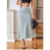 image:imageMakeMeChic Womens Polka Dots Skirt Satin Summer Ruffle Hem Maxi SkirtMint Blue