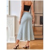 image:imageMakeMeChic Womens Polka Dots Skirt Satin Summer Ruffle Hem Maxi SkirtMint Blue
