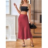image:imageMakeMeChic Womens Polka Dots Skirt Satin Summer Ruffle Hem Maxi SkirtRed