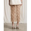 image:imageMakeMeChic Womens Sequin Midi Skirts Sheer Fringe Glitter Sparkly Party Club Cover Up Pencil SkirtsChampagne