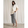 image:imageMakeMeChic Womens Sequin Midi Skirts Sheer Fringe Glitter Sparkly Party Club Cover Up Pencil SkirtsGrey